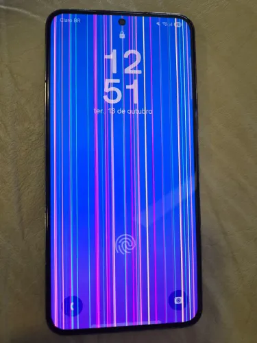 Samsung Galaxy S22 Preto - Funciona, Tela com Linhas - Para Reparo<br>