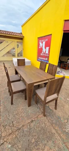 ? JOGO DE MESA 6 CADEIRAS MDP? bem conservado marcas de uso ?Entrego e passo cartão