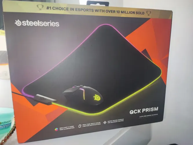 Mousepad Gamer SteelSeries QcK Prism Cloth M RGB - Novo | Lacrado | Nota Fiscal e Garantia