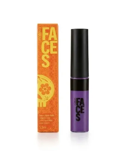 Batom Matte Longa Duração Faces Roxo digital 