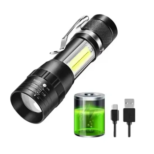 Lanterna Mini LED Recarregável Portátil
