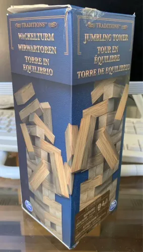 Jogo Traditions Jumbling Tower da marca Spin Master - Torre de equilíbrio