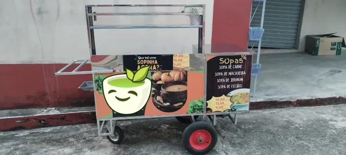 Carrocinha de comida kit completo/Tendas/Mesas e cadeiras 