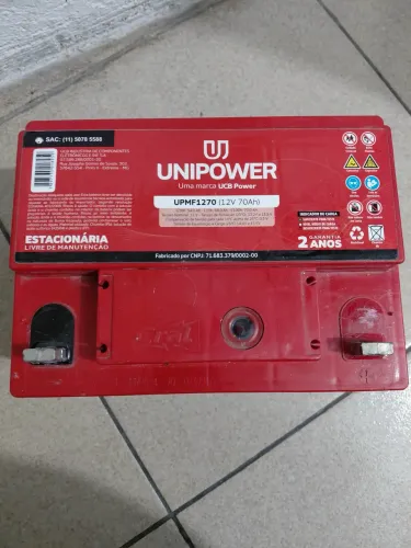 Bateria Estacionária Unipower 12v 70ah - Perfeito Funcionamento