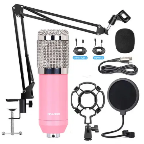 Microfone condensador rosa BM 800