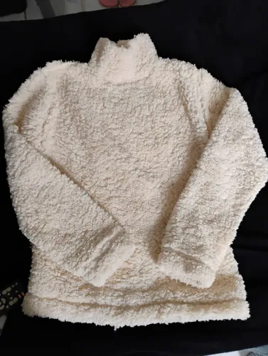 Blusa Teddy tamanho G cor creme
