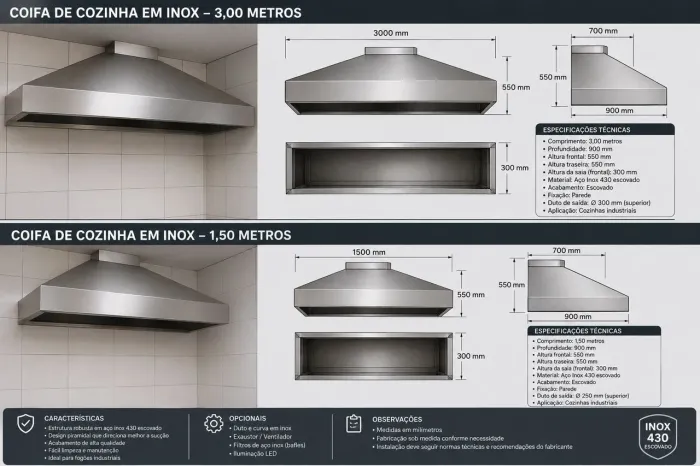 coifa cozinha industrial
