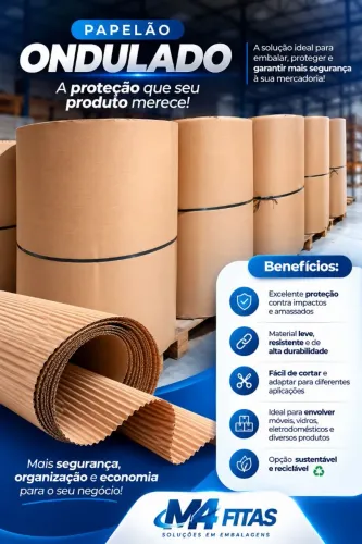 Papelão ondulado e Aplicador de filme stretch sem tubete
