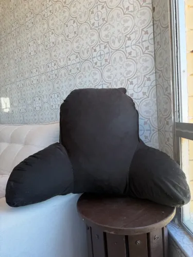 Travesseiro Encosto Dino Veludo Preto