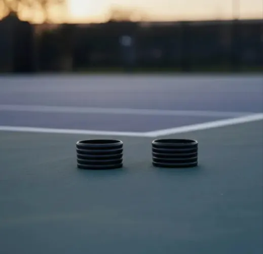 Kit 2 Braçadeiras Elásticas para Overgrip de Raquete - Preta (Tênis, Padel, Beach Tênis)