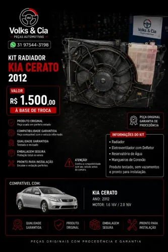 KIT RADIADOR KIA CERATO (COMPLETO)