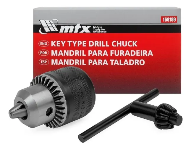 Mandril metálico 1/2" 13 mm Marca: MTX, NOVO! na caixa original, nunca usado.l