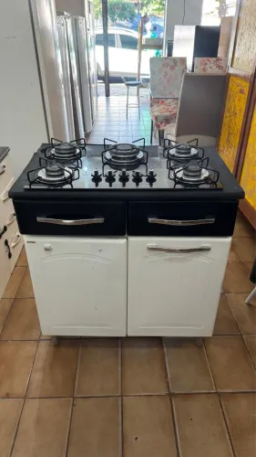 Cooktop 5 bocas com balcão inox