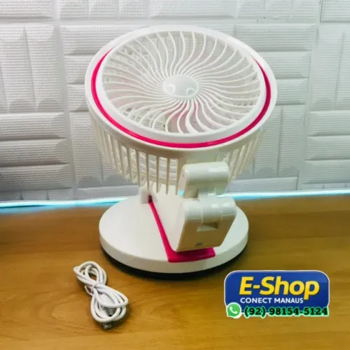 Ventilador de Mesa Retrátil 45cm + Luz de Led e USB - Luatek