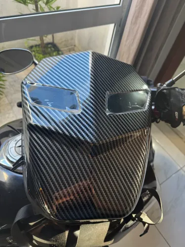 Mochila motociclista impermeável com LED