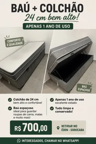 Cama com box baú