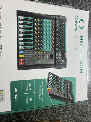 Mesa De Som 8 Canais Com Usb E Bluetooth Onistek