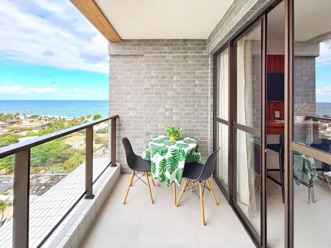Studio mobiliado com vista para Stella Maris | Nascente | 29m² | Infraestrutura completa