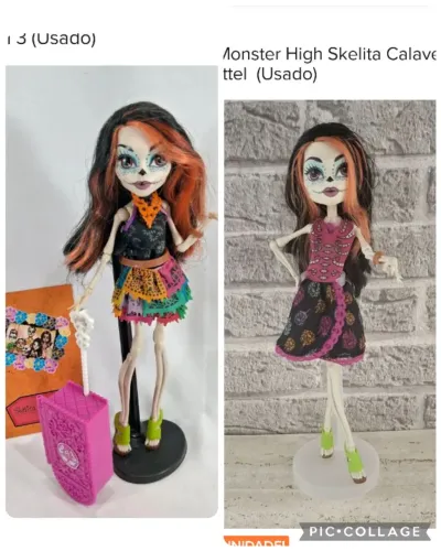 Boneca Skelética 2 modelos Monsters