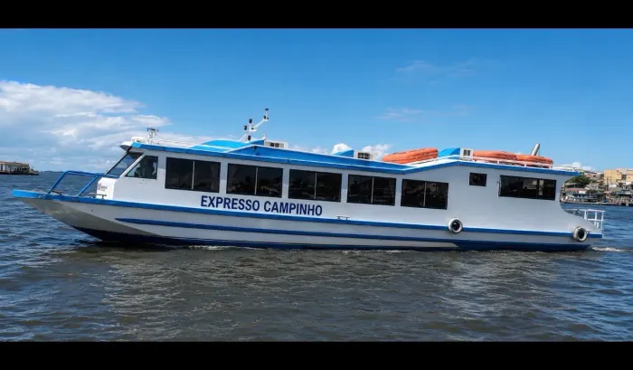 Lancha Expresso Campinho | 65 Passageiros | Scania 600 HP | Alumínio Naval | Documentada