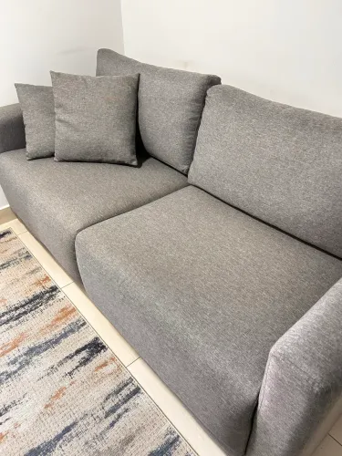 Sofá 2 Lugares Celine Poliéster Cinza 185 cm