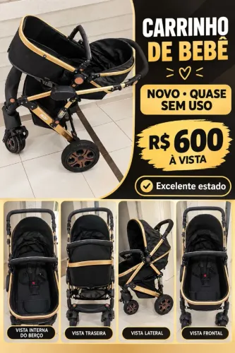 Carrinho bebe Novo lindo confortável