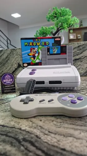 SUPER NINTENDO BABY + CONTROLE ORIGINAL + CARTUCHO NA CAIXA - ESCOLHA O SEU!
