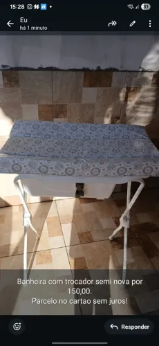 Banheira com trocador