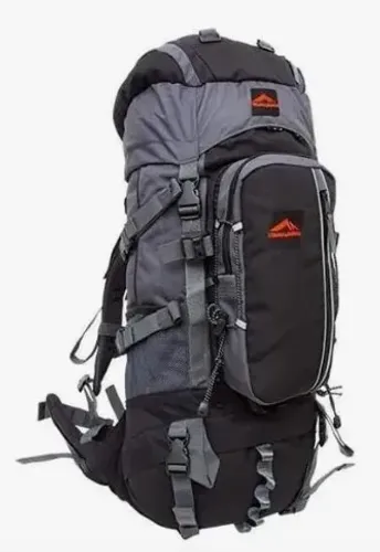 Mochila Trilhas & Rumos Crampon 68L Verde Camping Resistente Confortável Bolso Destacável 