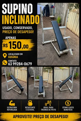 Supino Inclinado R$ 150,00