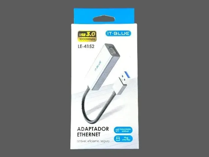 Adaptador de Rede USB 3.0 para Ethernet Gigabit 1000Mbps IT-Blue LE-4152
