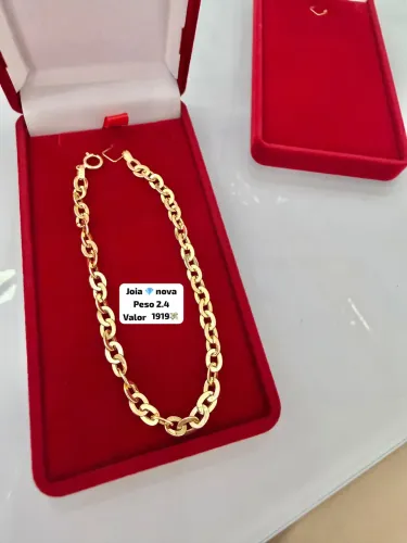 Pulseira de ouro 18k 2.4g Nova | Certificado de garantia