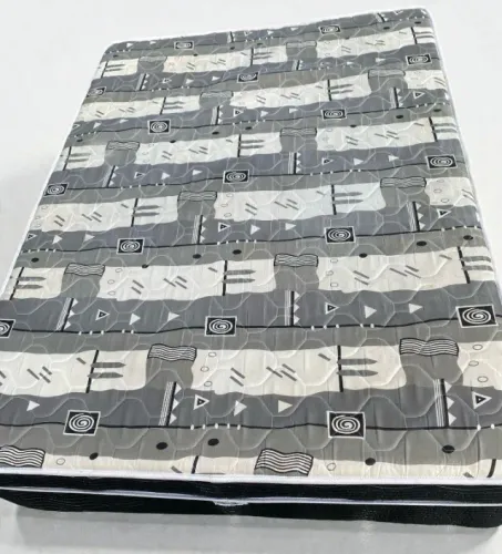 Cama conjulgada cinza, em bom estado.