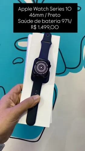Seminovo: Apple Watch Series 10 / 46mm / Preto / Saúde de bateria 97% - Loja Fisica