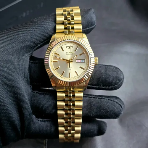 Relógio Technos Riviera Automático 38mm dourado 8205PV/1X