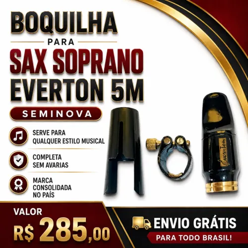 Boquilha sax soprano Everton completa