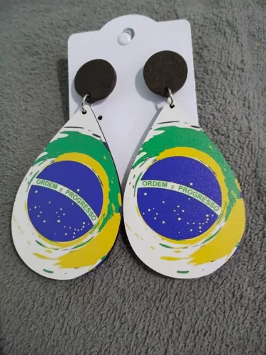 Brinco torcida brasil mdf
