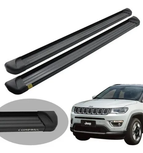 Estribo Jeep Compass Plataforma Alumínio Preto