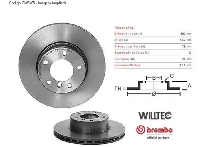 Disco De Freio Dianteiro Bmw 120 / 125 / 318 / 320 / 325 (300mm)