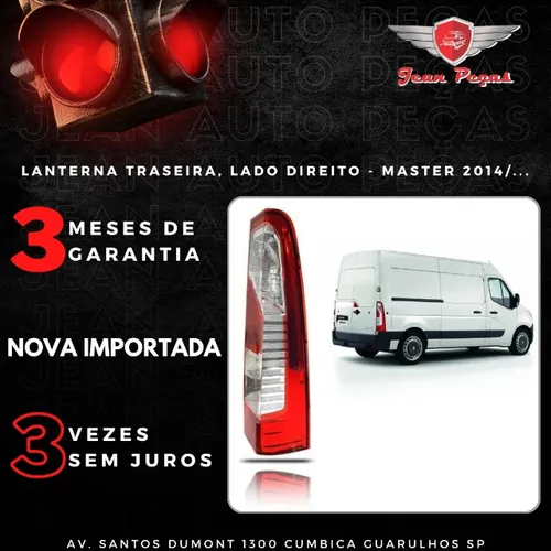 lanterna traseira lado esquerdo - master 2014/..