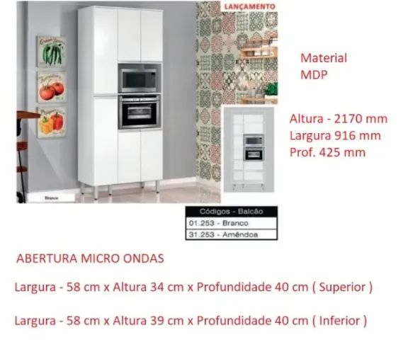 Cozinha Valencia Paneleiro Duplo - Desmontado Na Cx.- Retirar Mirassol - Direto da Fabrica