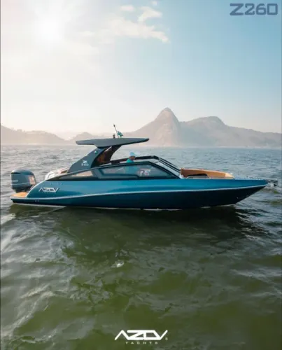 Lancha Azov Z260 C Banheiro, 14 Pessoas, Maior Espaço Interno!