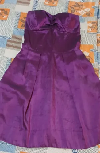 Vestido roxo sem alças