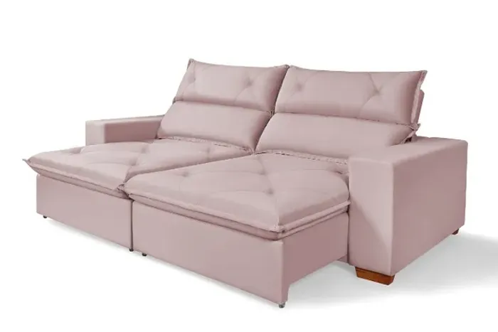 Sofa retratil e reclinavel pillow top 2,30 com molas ensacadas (novo)