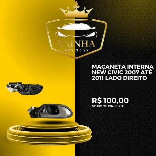 Maçaneta Interna New Civic 2007 até 2011 Lado Direito