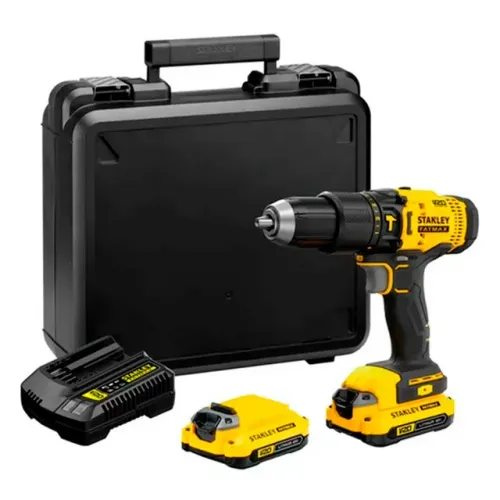 PARAFUSADEIRA A FURADEIRA DE IMPACTO 1/220V MAX IONLITIO 2BAT BI SCD711C2K STANLEY