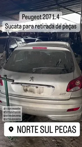 Sucata Peugeot  207 1.4 flex pra retirada de peças 