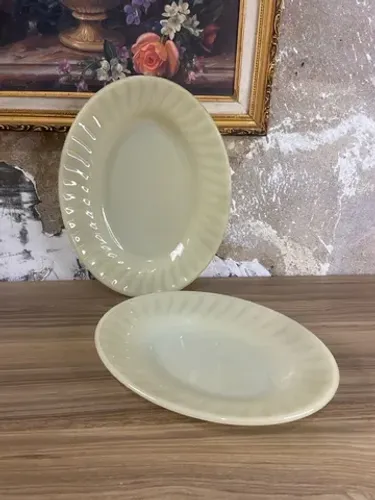 Travessas Ovais Colorex Branco Leitoso | Donareliquias | Antiguidades