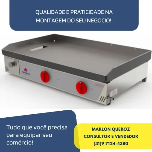Chapa 80CM 2 Queimadores Progas
