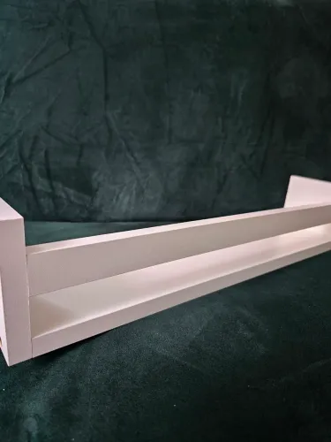 Prateleira para quadros livros canaleta 50cm nova branca